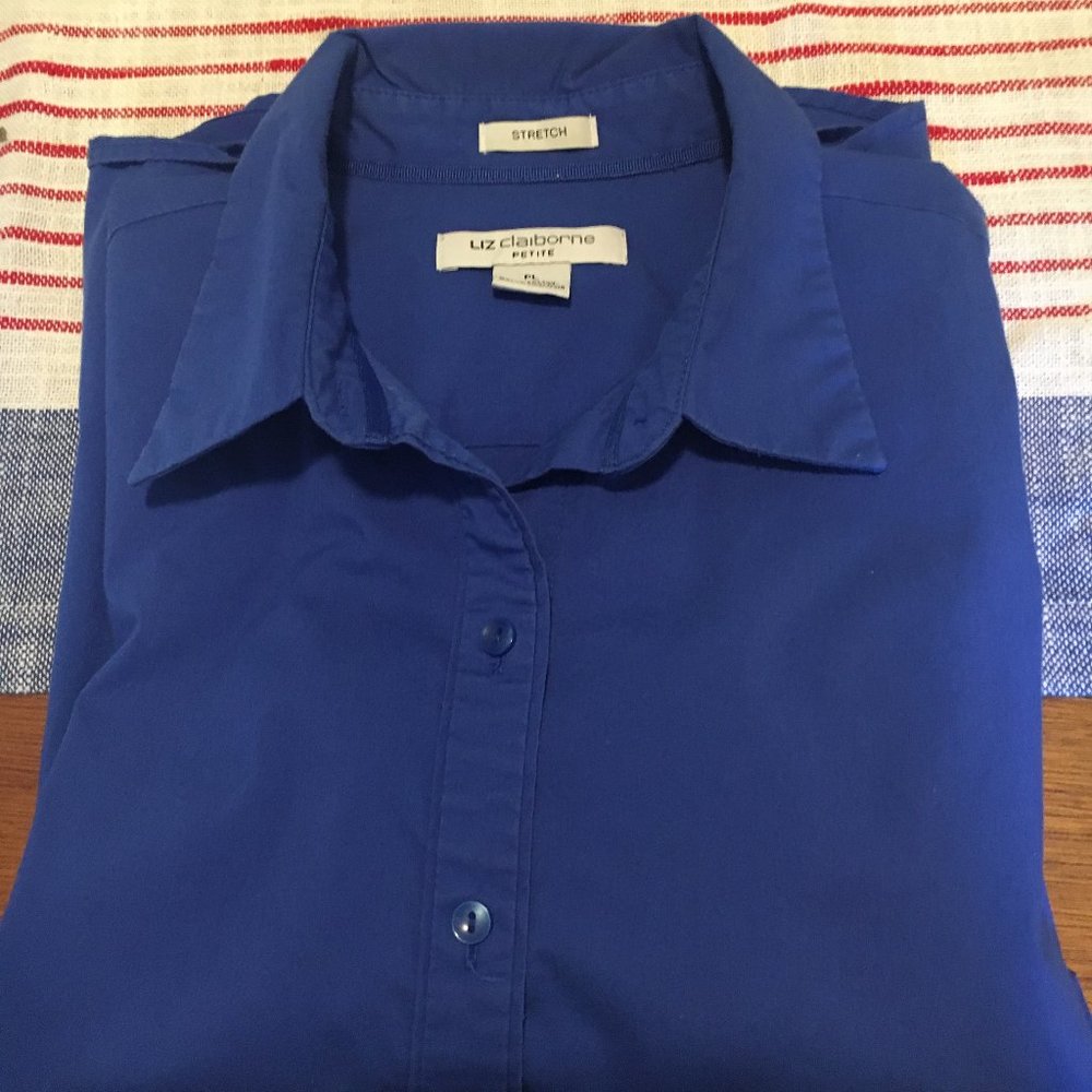 Liz Claiborne Collared long sleeve shirt PL Blue